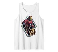 Marvel Avengers Endgame Iron Man Logo Débardeur, Homme, Blanc, M
