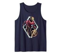 Marvel Avengers Endgame Iron Man Logo Débardeur, Homme, Bleu Marine, XL