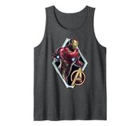 Marvel Avengers Endgame Iron Man Logo Débardeur, Homme, Chiné Foncé, M