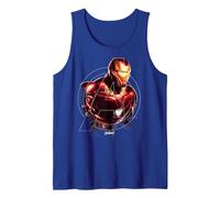 Marvel Avengers Endgame Iron Man Portrait Débardeur, Homme, Bleu Royal, M