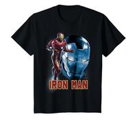 Marvel Avengers Endgame Iron Man Side Profile T-Shirt, Enfant, Noir, 10 Ans