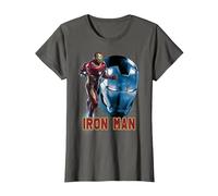 Marvel Avengers Endgame Iron Man Side Profile T-Shirt, Femme, Asphalte, S