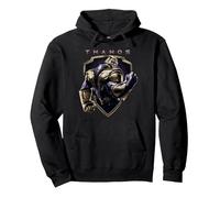 Marvel Avengers Endgame Thanos Shield Sweat à Capuche, Unisexe pour Adultes, Noir, M