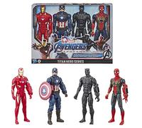Marvel Avengers: Endgame Titan Hero Series, Pack de 4 Figurines de 30 cm, Captain America et Autres, dès 4 Ans