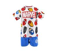 Marvel Avengers Ensemble 2 Pièces T-Shirt et Short pour Garçon, Set Pyjama pour Enfants, Taille 4 Ans | Bleu