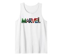 Marvel Avengers Ensemble Symbols Forming Classic Marval Logo Débardeur