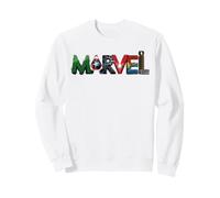 Marvel Avengers Ensemble Symbols Forming Classic Marval Logo Sweatshirt