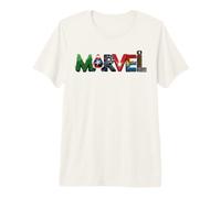 Marvel Avengers Ensemble Symbols Forming Classic Marval Logo T-Shirt Haut de Gamme