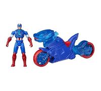 Marvel Avengers Epic World of Action Moto Lance-Bouclier Captain America, Figurine et Moto