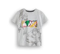 Marvel Avengers garçons T-Shirt | T-Shirt Graphique à Manches Courtes pour Enfants en Gris | Bande dessinée Collage Spiderman l’Incroyable Hulk oeuvre Originale vêtements Top | Film Film Marchandise