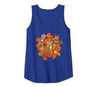 Marvel Avengers Gingerbread Cookie Plate Holiday Débardeur, Femme, Bleu Royal, M