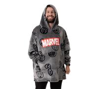 Marvel Sweat à capuche portable pour homme | Pull pour adultes avec personnage et graphiques imprimés sur toute la surface | Einheitsgröße Vêtements de détente à capuche doublés Sherpa