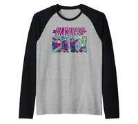 Marvel Avengers Hawkeye Classic Retro Comics Costume Panels Manche Raglan