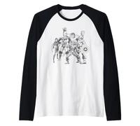Marvel Avengers Hulk Iron Man Thor Cap & Black Widow Group Manche Raglan