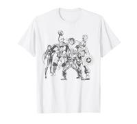 Marvel Avengers Hulk Iron Man Thor Cap & Black Widow Group T-Shirt