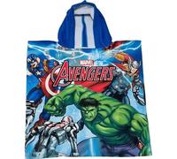 Marvel Avengers HULK Poncho à capuche, serviette de plage et piscine, en microfibre, 55 x 90 cm, séchage rapide, ultra doux
