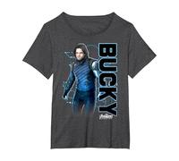 Marvel Avengers Infinity War Bucky Tech T-Shirt Graphique T-Shirt, Femme Grandes Tailles, Chiné Foncé, 3X