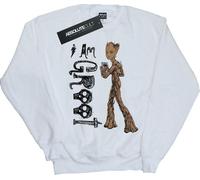 Marvel - "Avengers Infinity War Je suis l'adolescent Groot" Sweat-shirt pour enfants BI6645 (128) (Weiß)