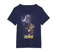 Marvel Avengers Infinity War Thanos Space T-Shirt, Femme Grandes Tailles, Bleu Marine, 1X