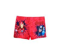 Marvel Avengers Iron Man Captain America Maillot de bain pour garçon et enfant (DE/NL/SE/PL, numérique, 140, régulier, rouge)