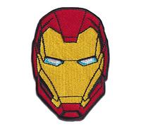 Marvel © Avengers Iron Man Head - Patchs thermocollants Emblème Stickers Appliques, Taille : 7 x 4,7 cm