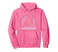 Marvel Avengers Logo in Neon Lights Sweat à Capuche, Unisexe pour Adultes, Rose Vif, S