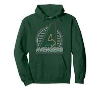 Marvel Avengers Logo in Neon Lights Sweat à Capuche, Unisexe pour Adultes, Vert Forêt, L