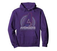 Marvel Avengers Logo in Neon Lights Sweat à Capuche, Unisexe pour Adultes, Violet, XXL