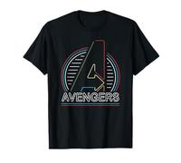 Marvel Avengers Logo in Neon Lights T-Shirt
