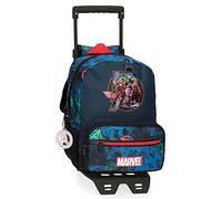 MARVEL Avengers Los Avengers on The Warpath Sac à Dos préscolaire avec Chariot Bleu 23 x 28 x 10 cm Polyester 6,44 l