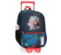 MARVEL Avengers Los Avengers on The Warpath Sac à Dos Scolaire avec Chariot Bleu 25 x 32 x 12 cm Polyester 9,6 l