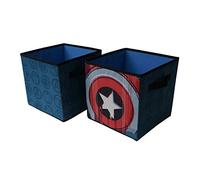Marvel Avengers Lot de 2 cubes de rangement pliables, bleu