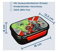 Marvel Avengers Lunchbox Noir/Rouge