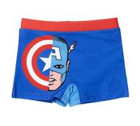 Marvel Avengers Maillot de Bain pour Garçon Captain America Boxer Maillot de Bain pour Enfant, Taille 10 Ans | Bleu
