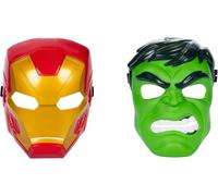 Hasbro Marvel Multipack héros Avengers Marvel, Pack de 2 Masques Iron Man et Hulk, Uni, G0436, Multicolor