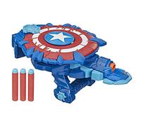 Marvel Avengers Mech Strike Hunters Captain America Monster Blast Shield Jeu de rôle pour Enfants à partir de 5 Ans, F4377, Multicolore, Moyen