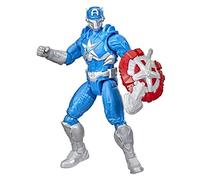 Marvel Avengers Mech Strike Monster Hunters Captain America Toy, Figurine d'action de 15 cm, Jouets pour Enfants à partir de 4 Ans