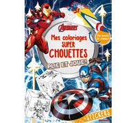 Marvel Avengers - Mes coloriages super chouettes - Plie et joue ! - Collectif - Hemma - cartonné - Document jeunesse