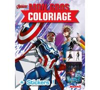 Marvel Avengers - Mon gros coloriage + stickers ! (Falcon et Captain Marvel) - Collectif - Hemma - broché - Document jeunesse