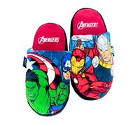 Marvel Avengers Pantoufles de Maison, Chaussons Souples, Thor Iron Man Captain America Hulk Pantoufles Semelle Antidérapante, Cadeau pour Garçons | EU 32/33