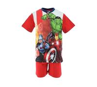 Marvel Avengers - Pyjama d'été super-héros Avengers T-shirt à manches courtes et short pour enfants et adolescents (IT, âge, 8 ans, rouge), rouge, 8 ans