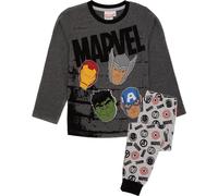 Marvel Avengers - Pyjama garçon manches longues NS7481 (128) (Noir/Gris)