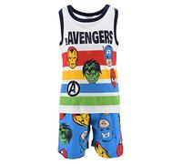 Marvel Avengers Pyjama Garçon, T-Shirt et Short 2 Pièces pour Garçon, Pyjama en Coton pour Garçon et Adolescent, Taille 8 Ans, Bleu