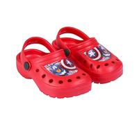 Marvel Avengers Sabots pour Garçons, Sandales D'été, Design Captain America, Taille EU 28/29 | Rouge