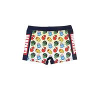 Marvel Avengers Short de Bain Garçon, Maillot de Bain Spider-Man Hulk Iron Man Captain America Design, Boxer de Bain pour Garçon, Taille 8 Ans, Bleu Fonce