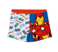 Marvel Avengers Short de Bain pour Garçon, Maillot de Bain, Boxer de Bain pour Garçon, Iron Man Captain America Short de Bain Natation, Taille 8 Ans, Bleu