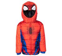 Marvel Avengers Spider-Man Little Boys Zip-Up Cosplay Winter Coat Puffer Jacket Red 7-8