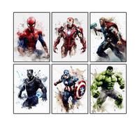 Marvel Avengers super-héros toile peinture Spider Man Iron Man Hulk film mur Art affiches photos chambre d'enfants décor à la maison Cuadros S73-C