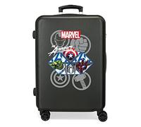 Marvel Avengers The Avengers Heroes Valise Moyenne Noire 46x65x23 cms ABS Rigide Serrure à combinaison latérale 56L 3.22 kgs 4 Doubles roues