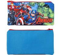 Marvel Avengers Trousse Iron Man Hulk Captain America Thor, bleu, Trousse à crayons